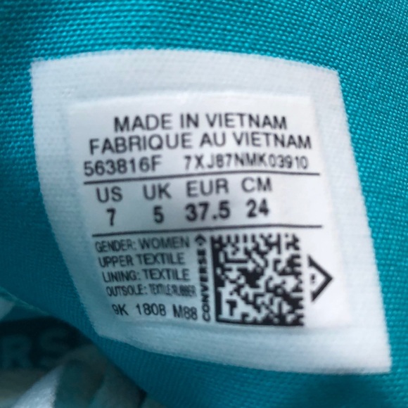 CONVERSE CHUCK TAYLOR ALL STAR HIGH TOP SNEAKERS - Picture 7 of 7